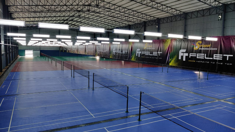 Indoor badminton courts shown in the proposal