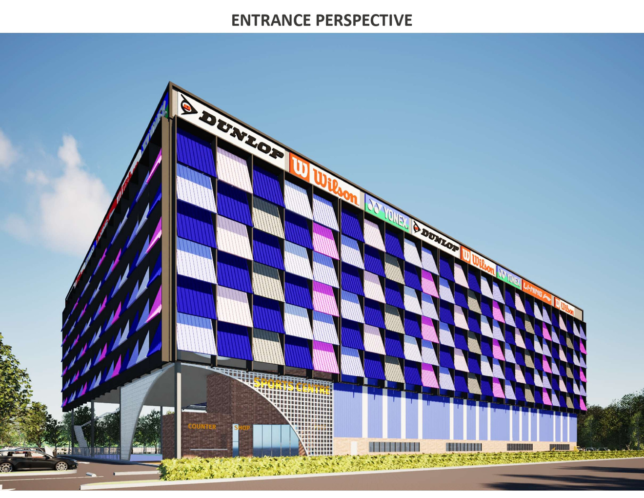 Proposed multi-sport venue exterior at Old Klang Road